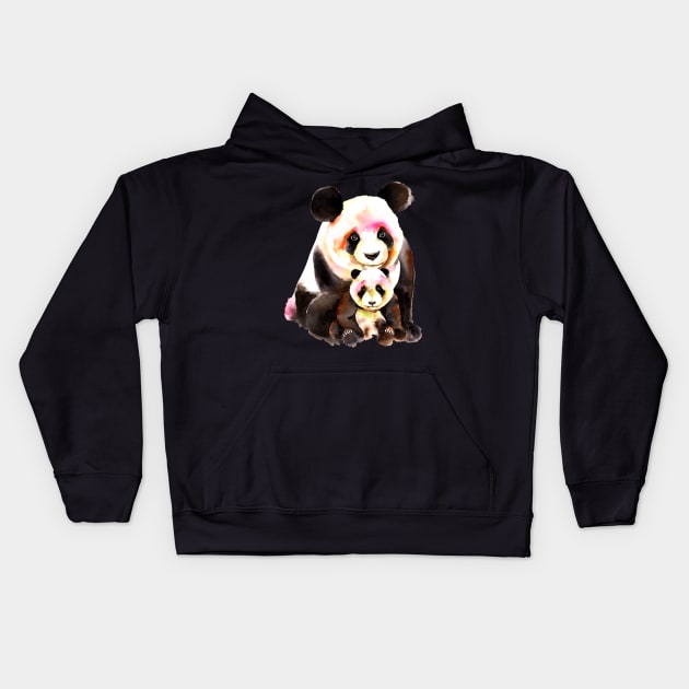 Panda Bear Kids Hoodie by IsabelSalvador